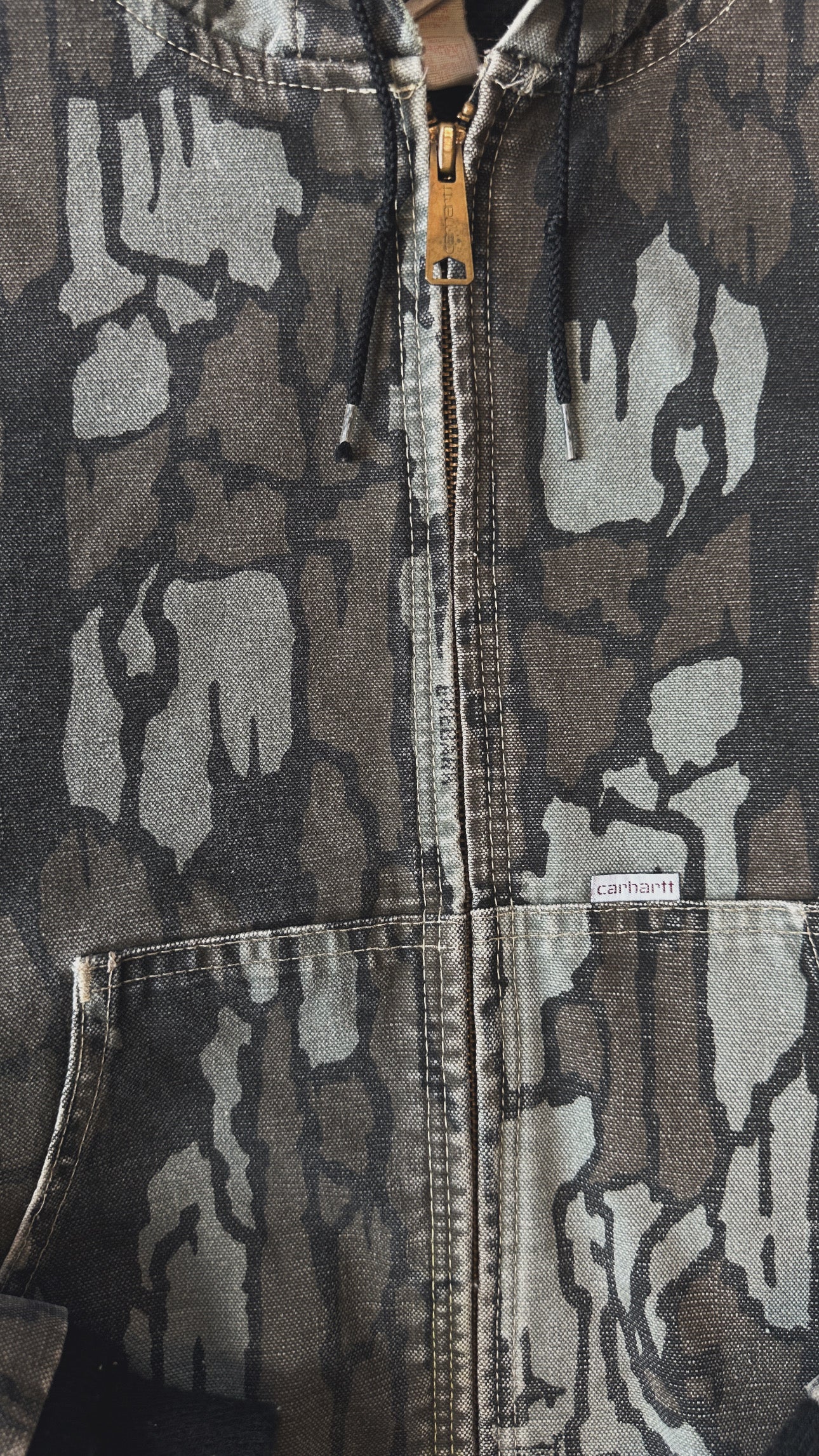 1980s Carhartt Tree-bark Camo Hooded Jacket