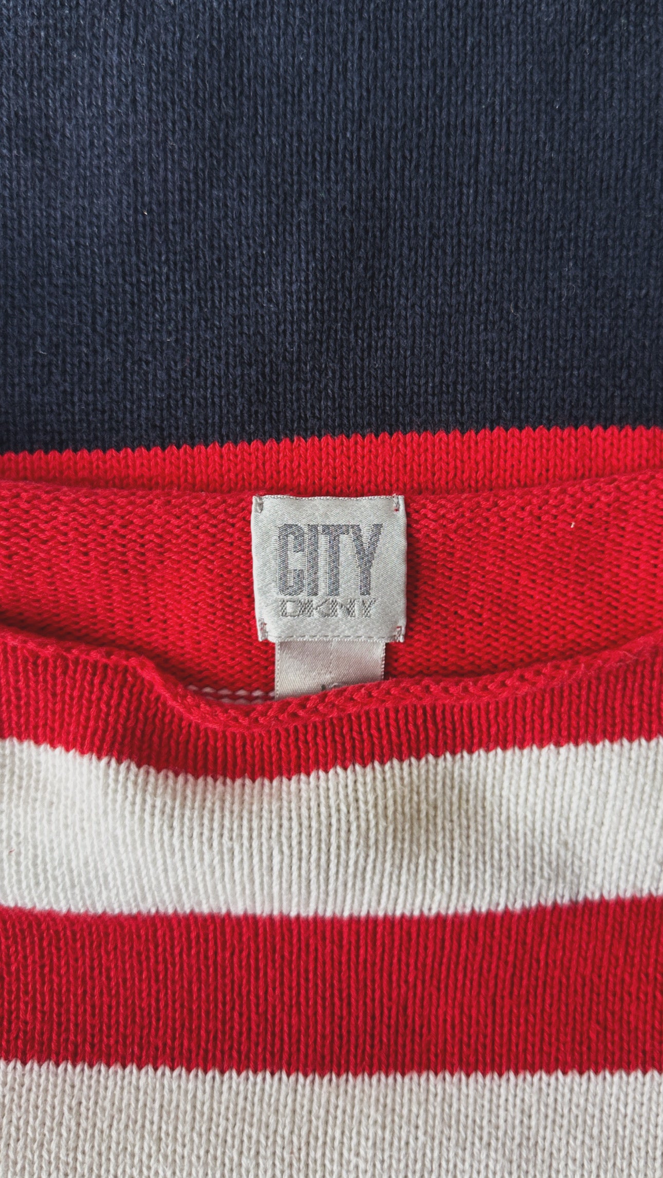2000s DKNY American Flag Knit Sweater