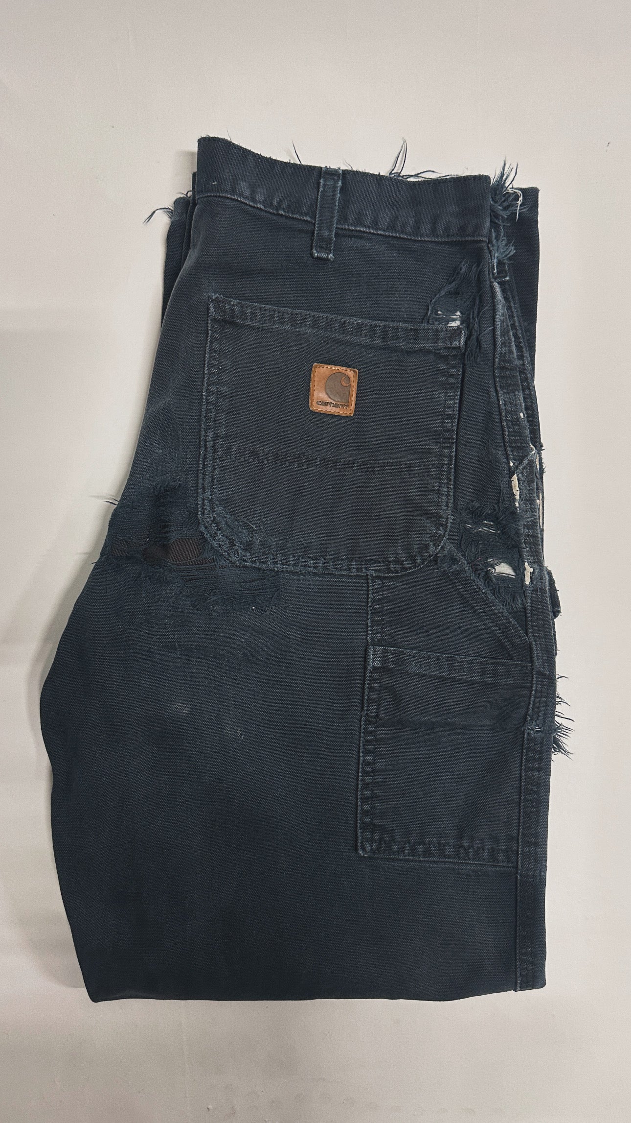 1990s Carhartt Repaired Black Work Pants