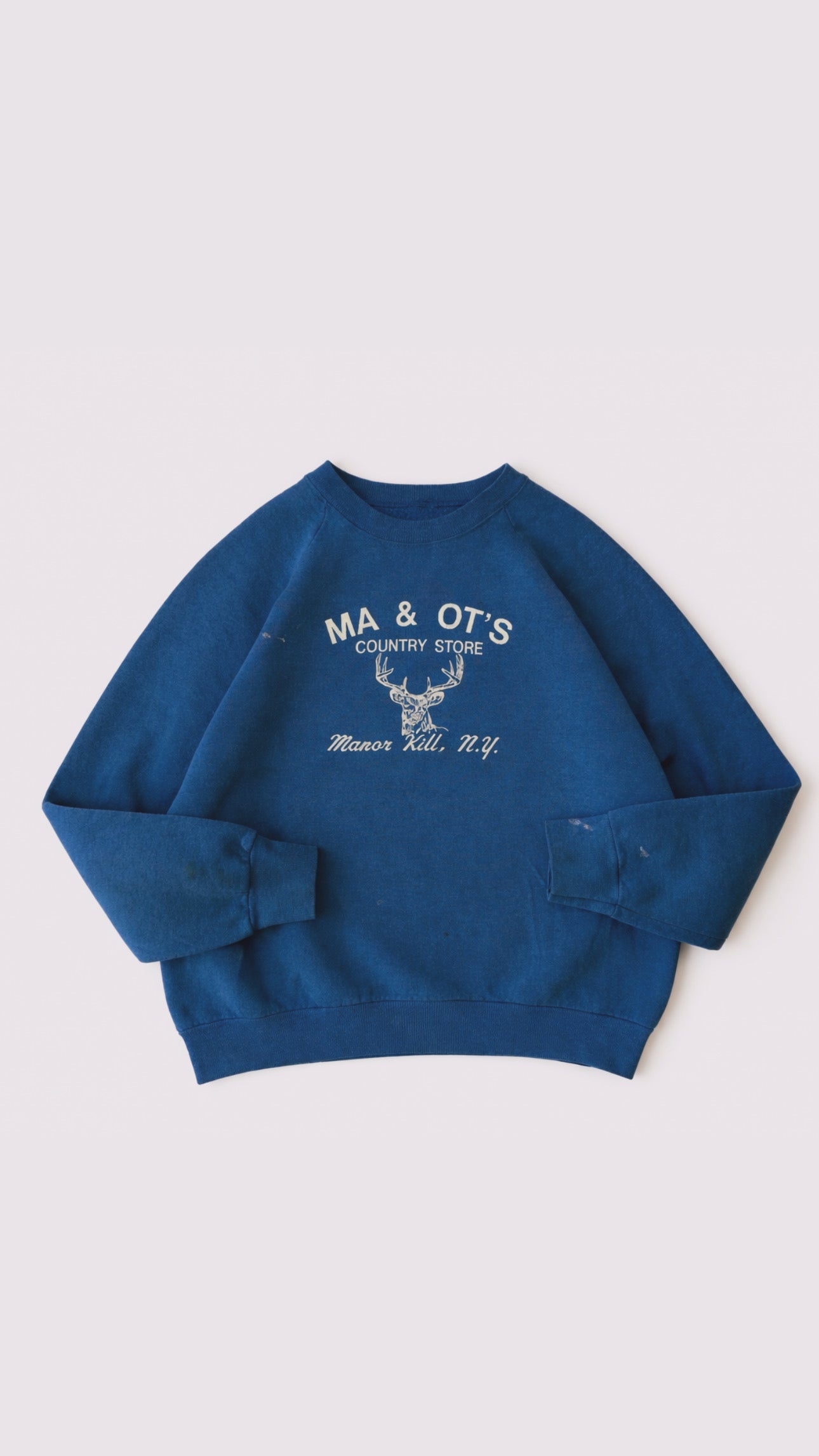 1980s Blue Deer Crewneck