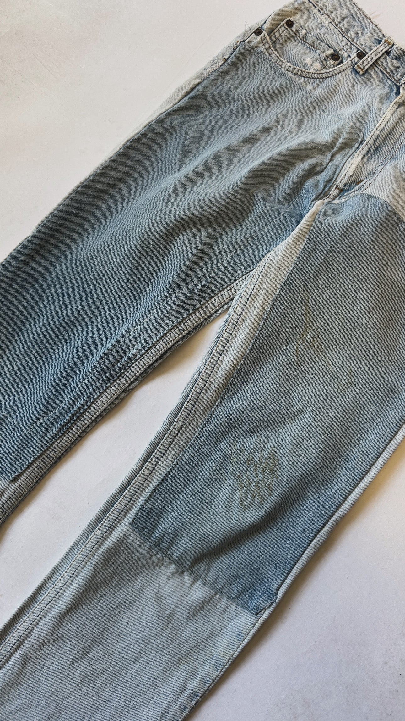 1980s Levi’s 505 Patchwork Jeans