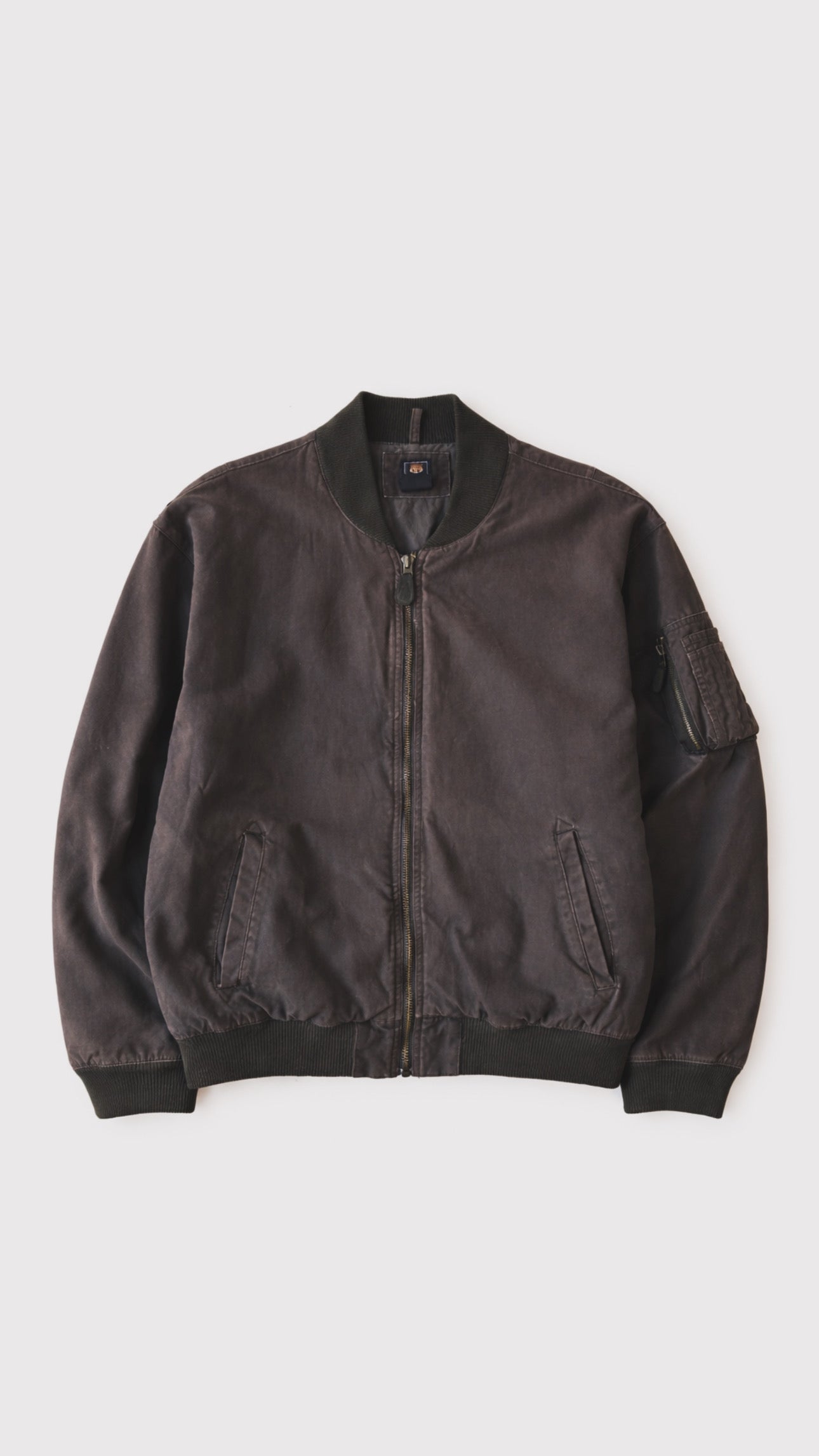 2000s Faded Charcoal Cotton Bomber