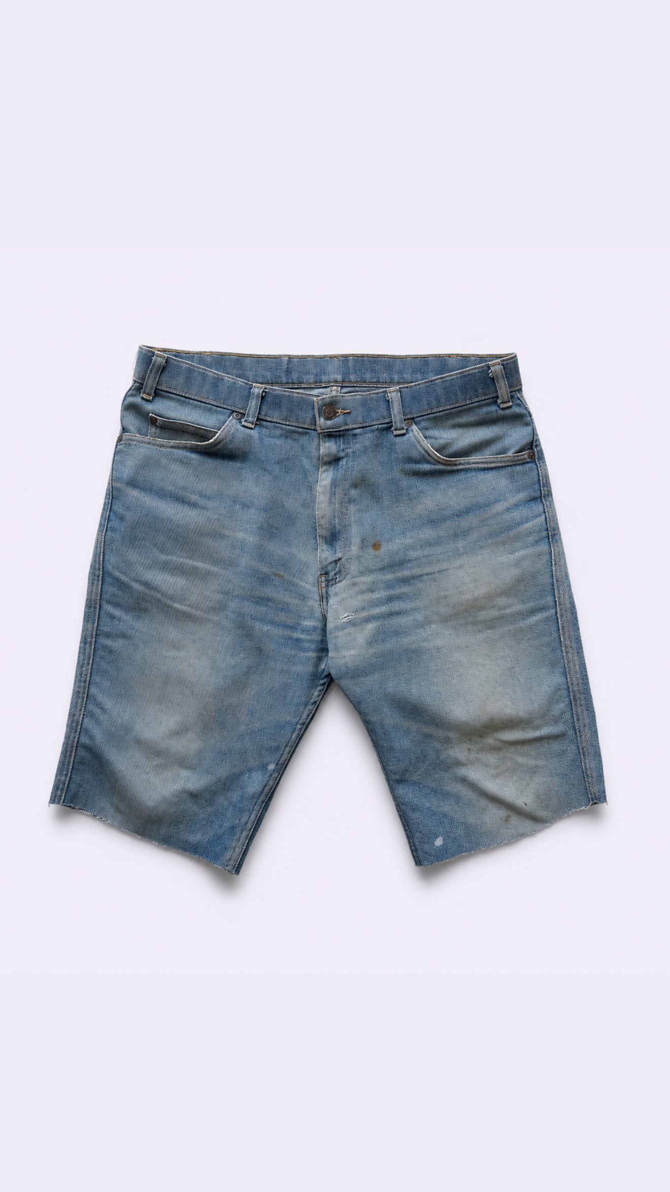 Faded Cut Off Denim Shorts