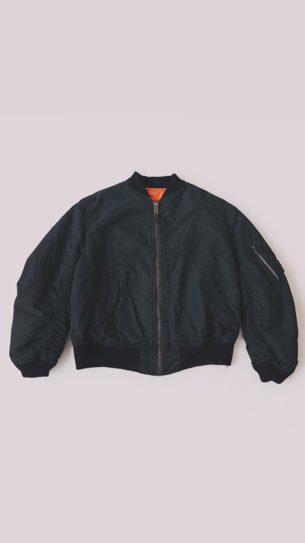 1990s Navy Blue MA-1 Bomber Jacket
