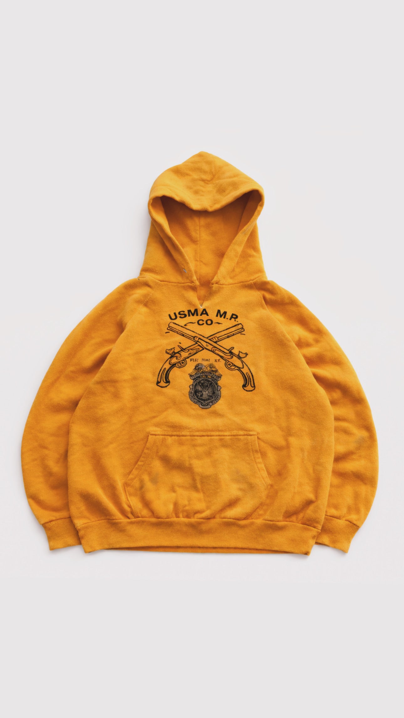 1980s USMA Yellow Hoodie