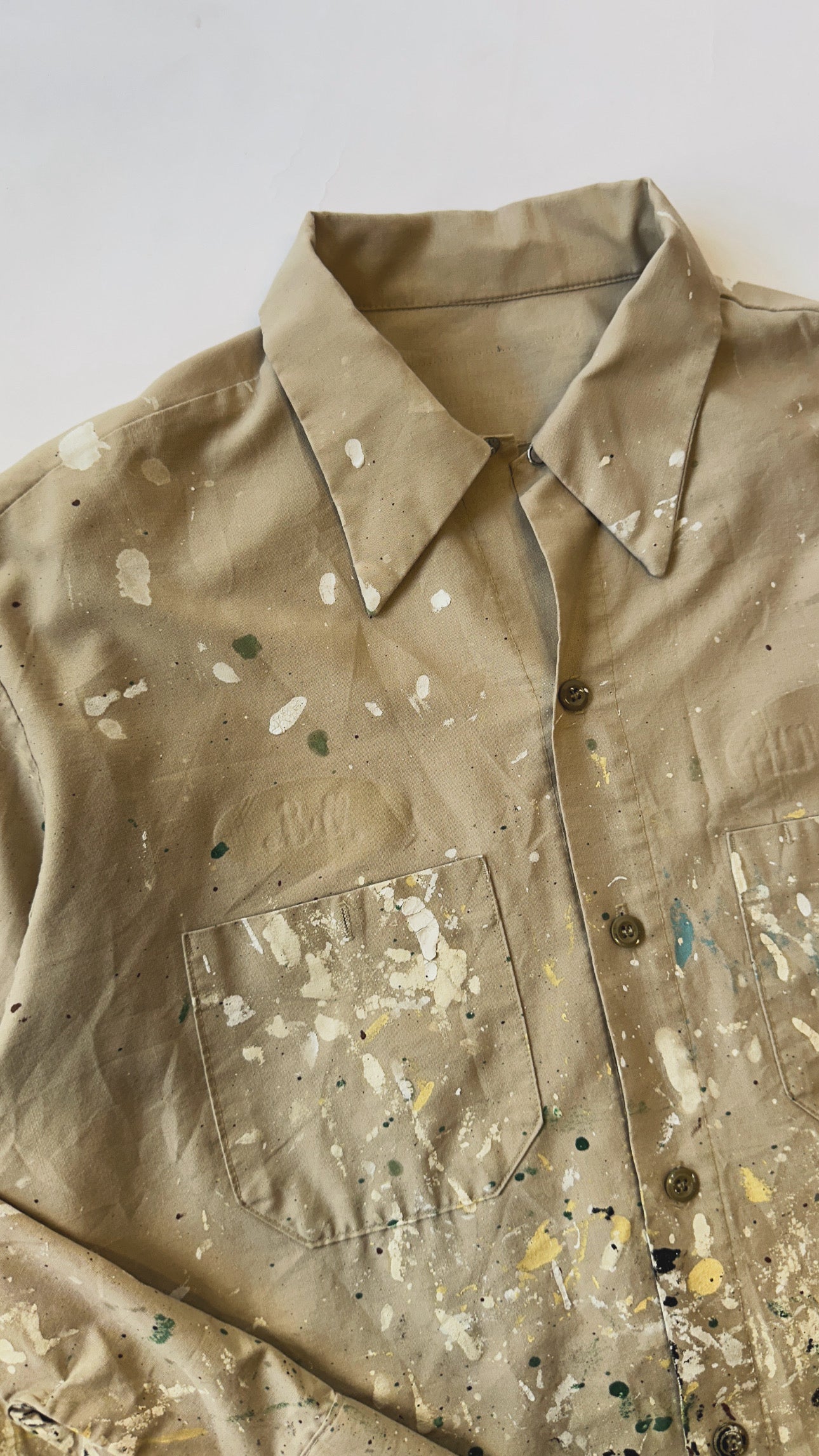 1980s Paint Blasted Button Down Shirt