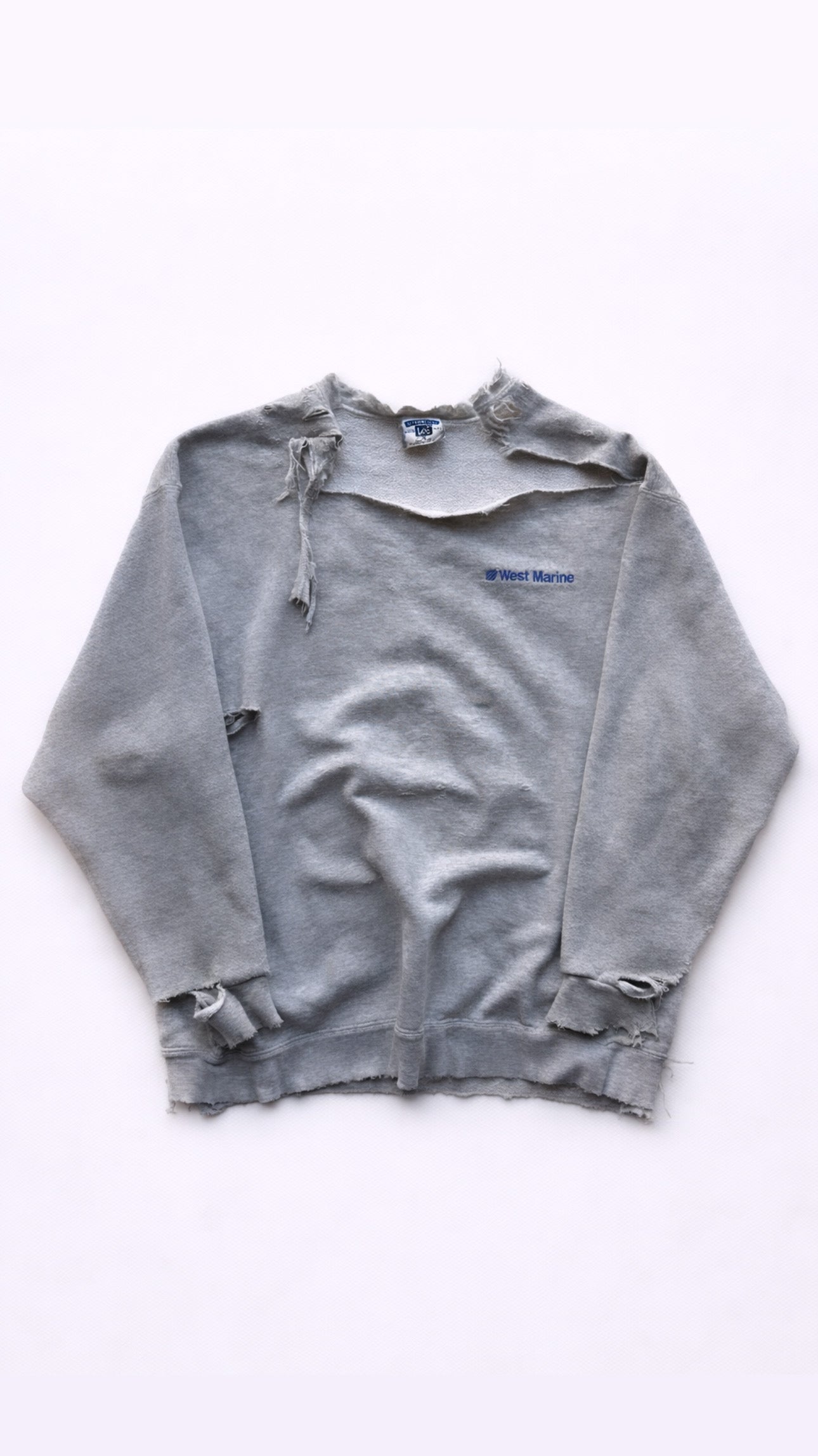 Thrashed Grey Crewneck Sweatshirt