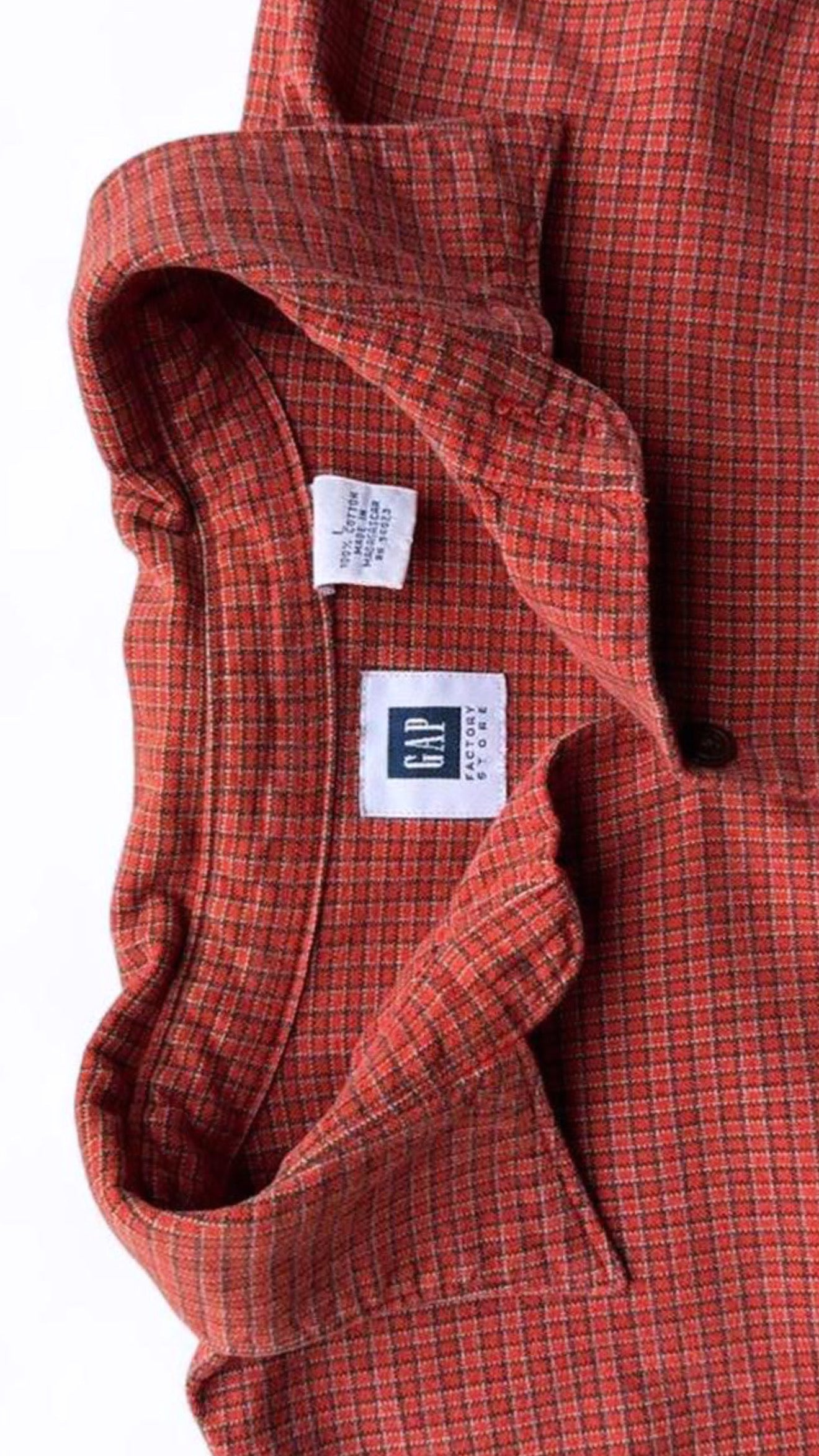 Gap Orange Flannel