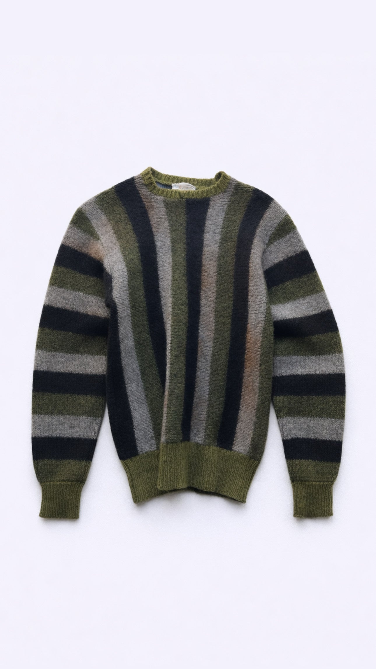 Wool Striped Knit Sweater