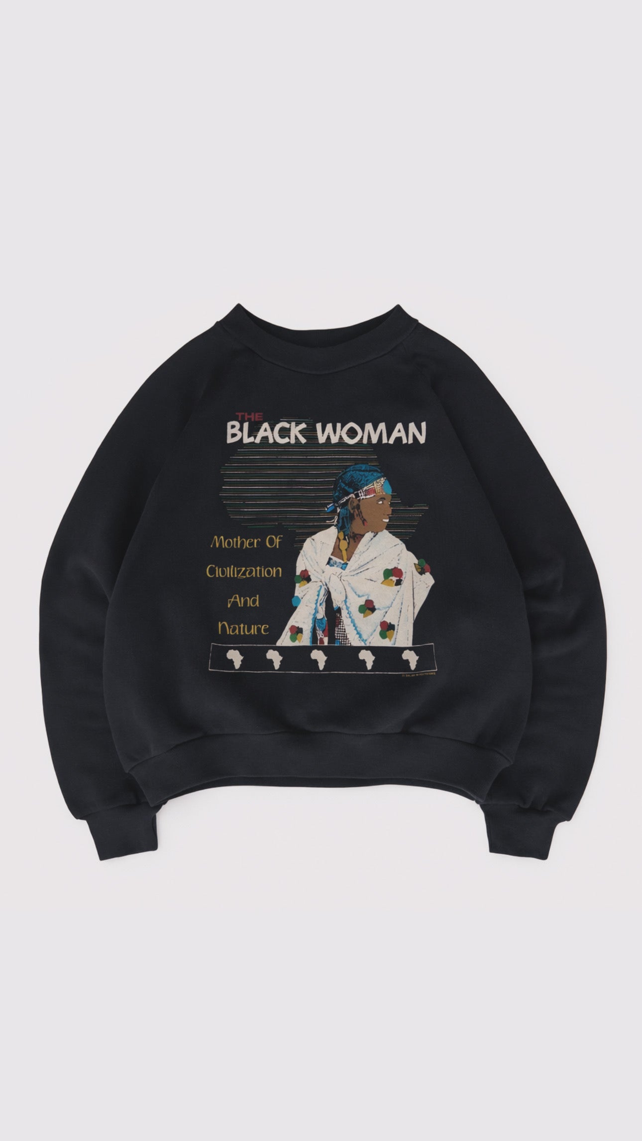 1990s The Black Woman Crewneck Sweatshirt