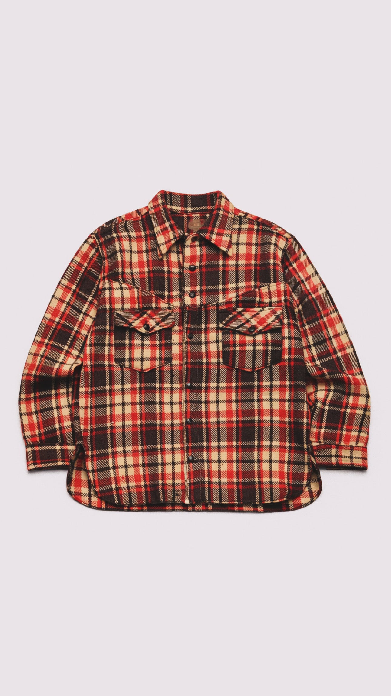 1940s Asymmetrical Zip Wool Flannel