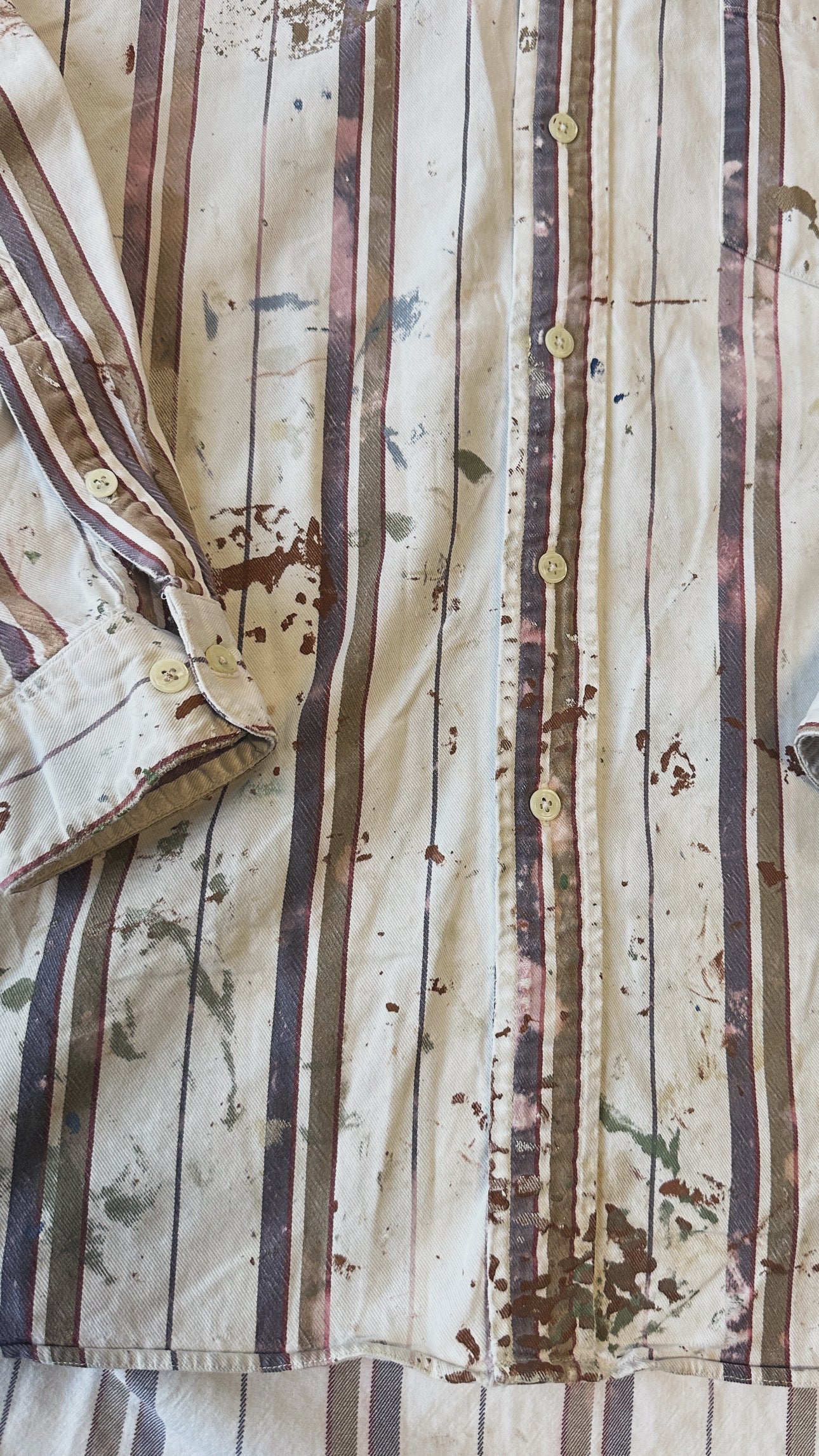 1980s Paint Blasted Button Down Shirt