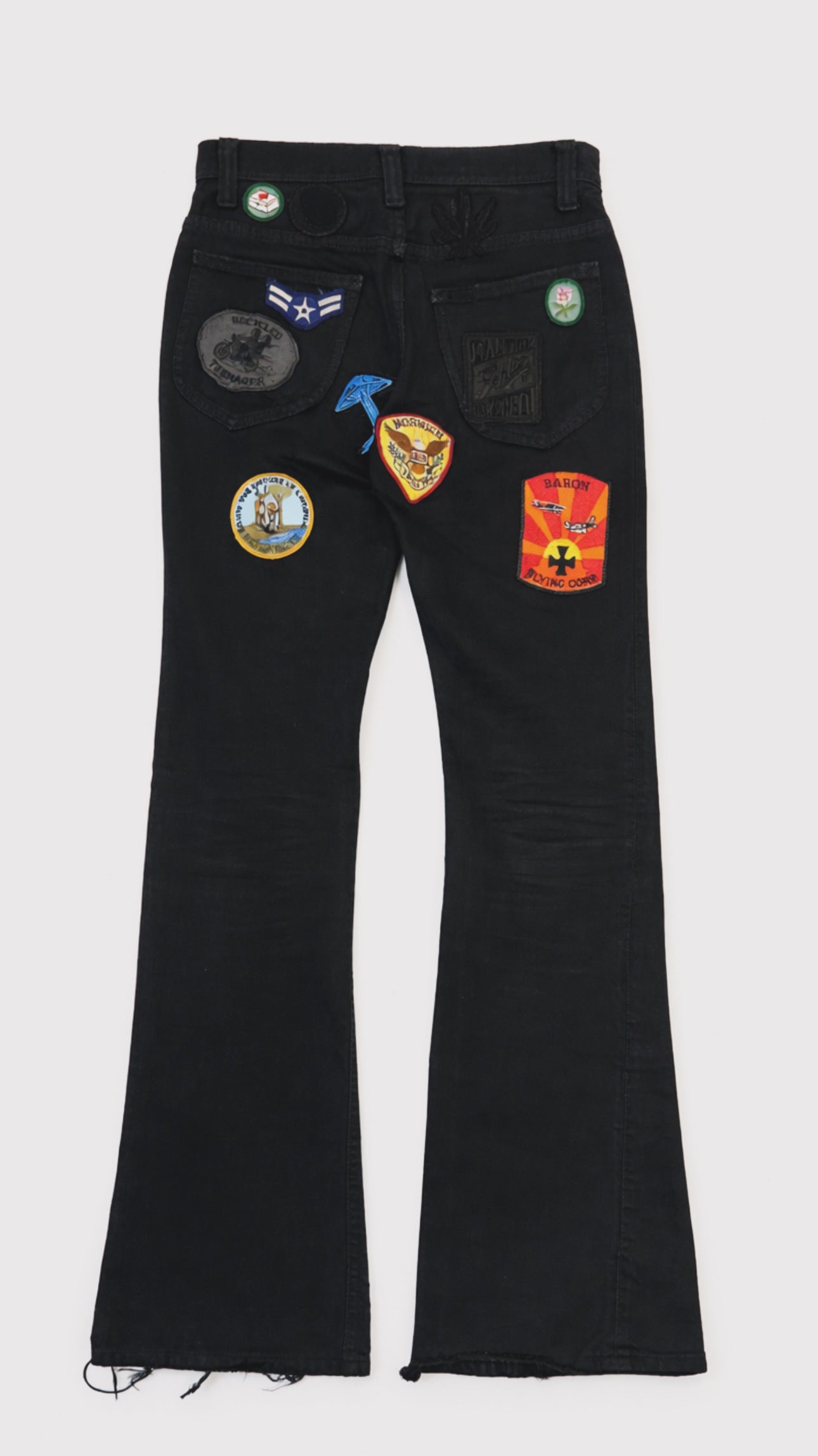1970s Lee Riders Over Dyed Patched Jeans