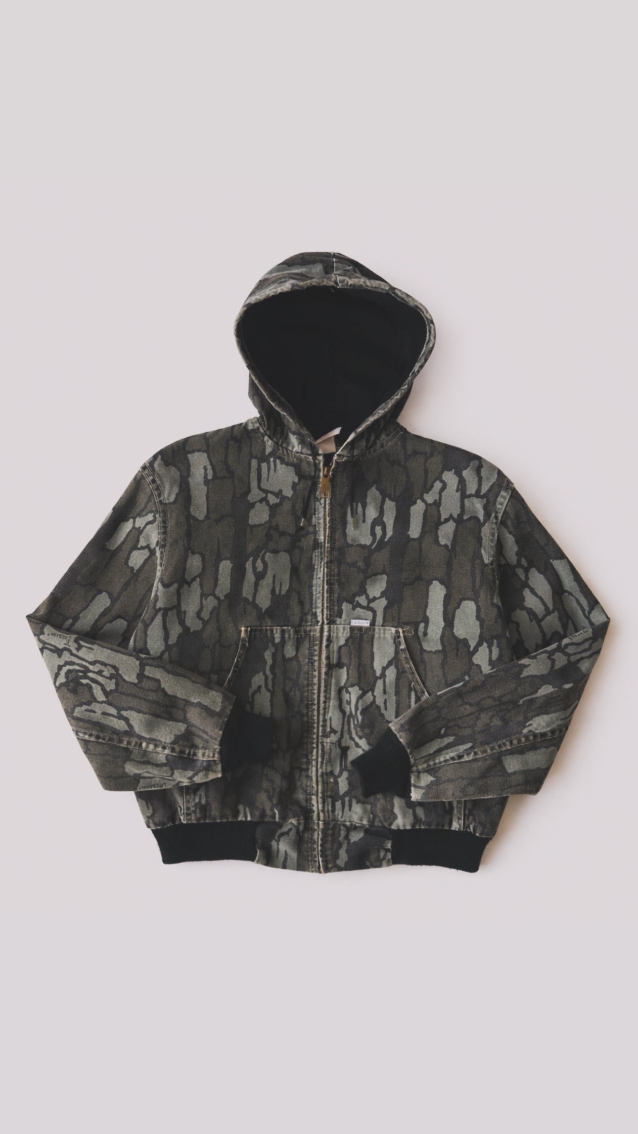 1980s Carhartt Tree-bark Camo Hooded Jacket