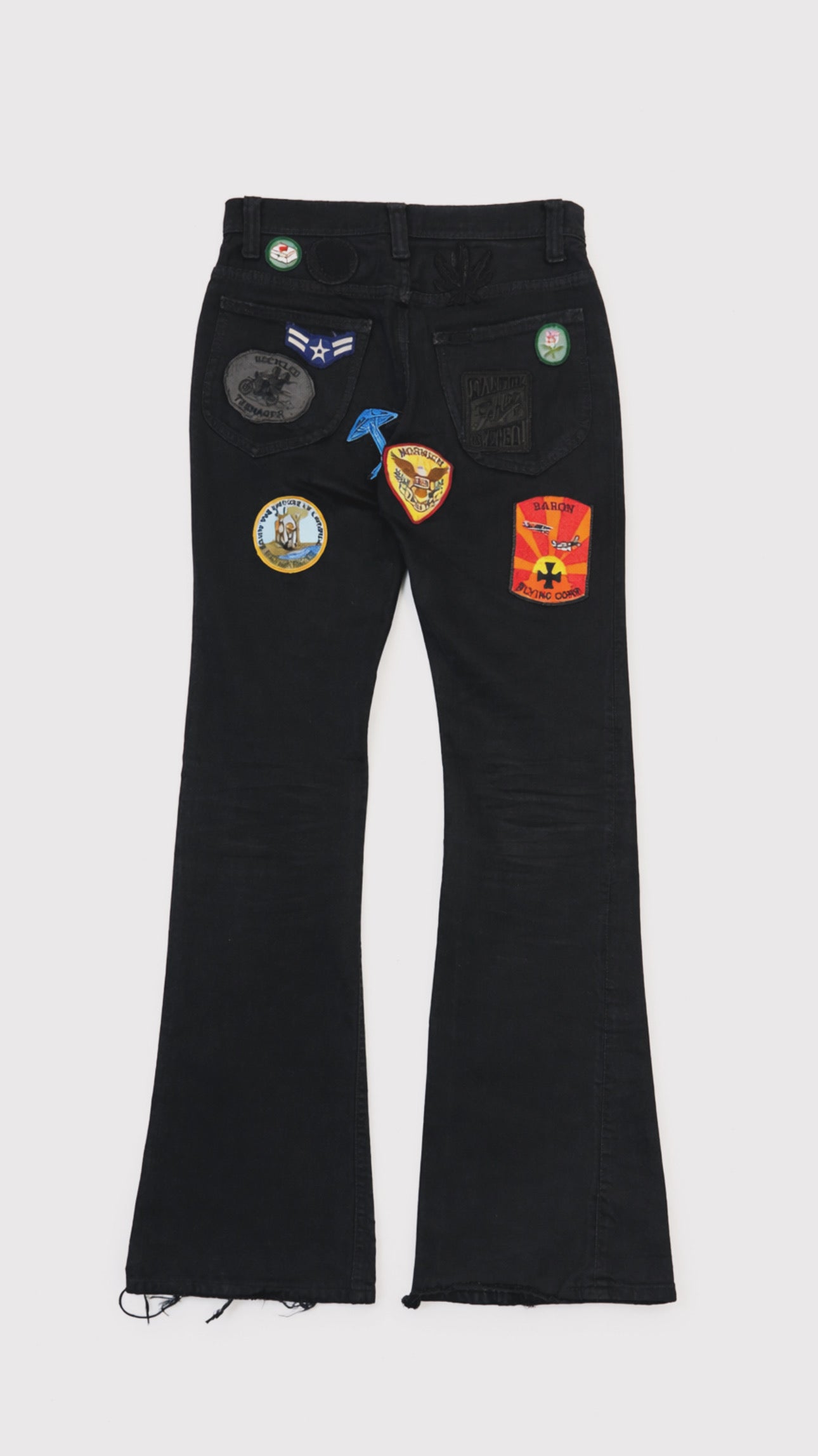1970s Lee Riders Over Dyed Patched Jeans