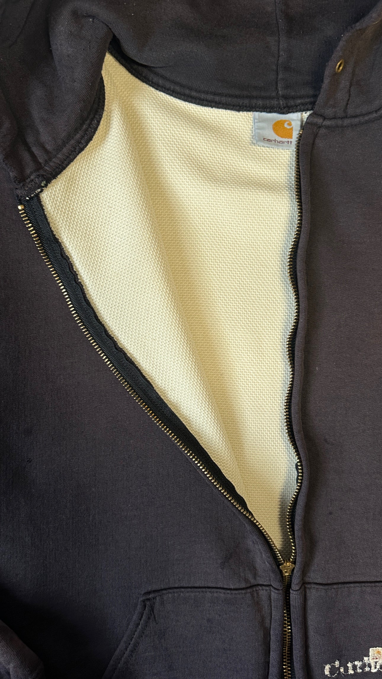 1980s Carhartt Thermal Lined Zip Up Hoodie