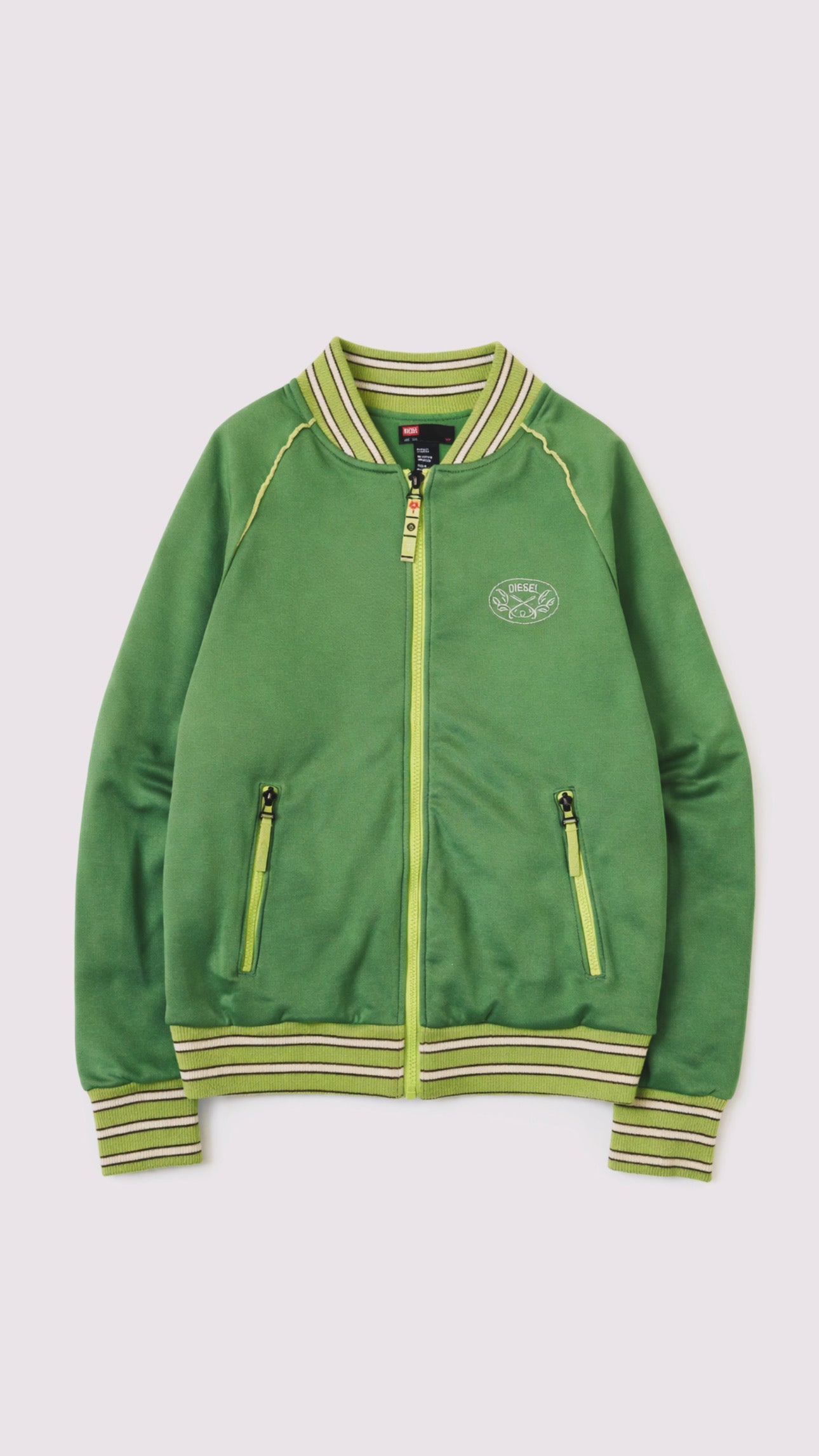 2000s Diesel Lime Green Track Jacket