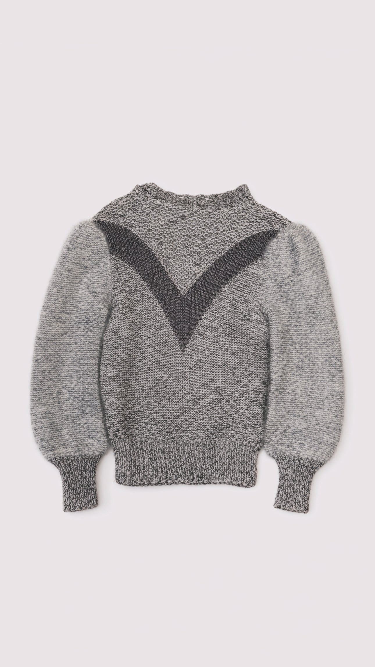 1970s Grey Mohair Sleeve Sweater