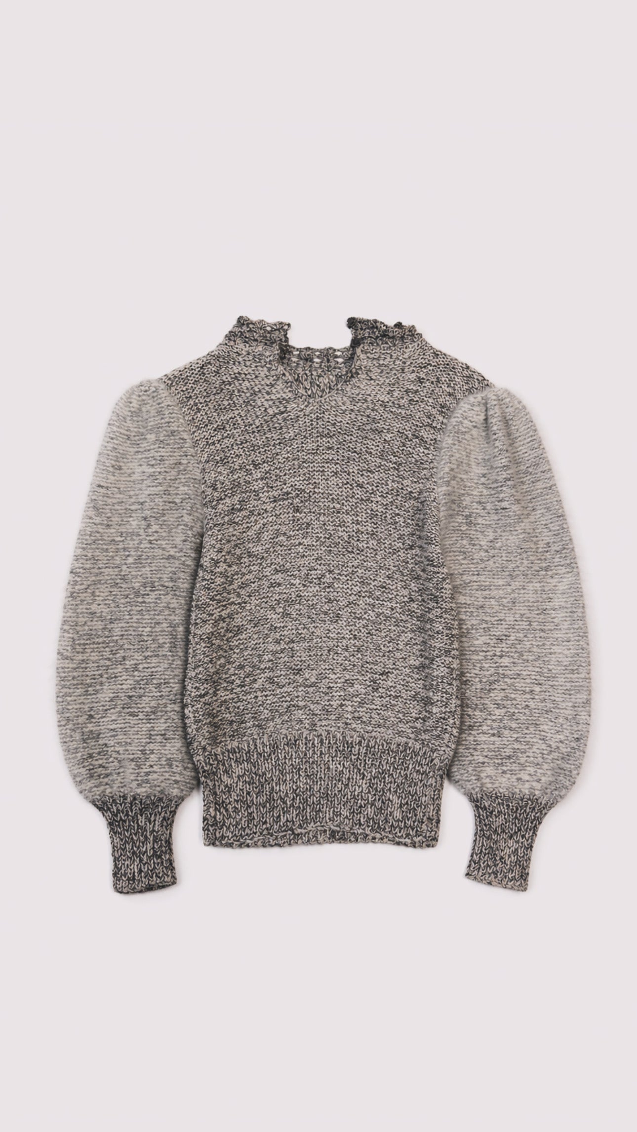 1970s Grey Mohair Sleeve Sweater