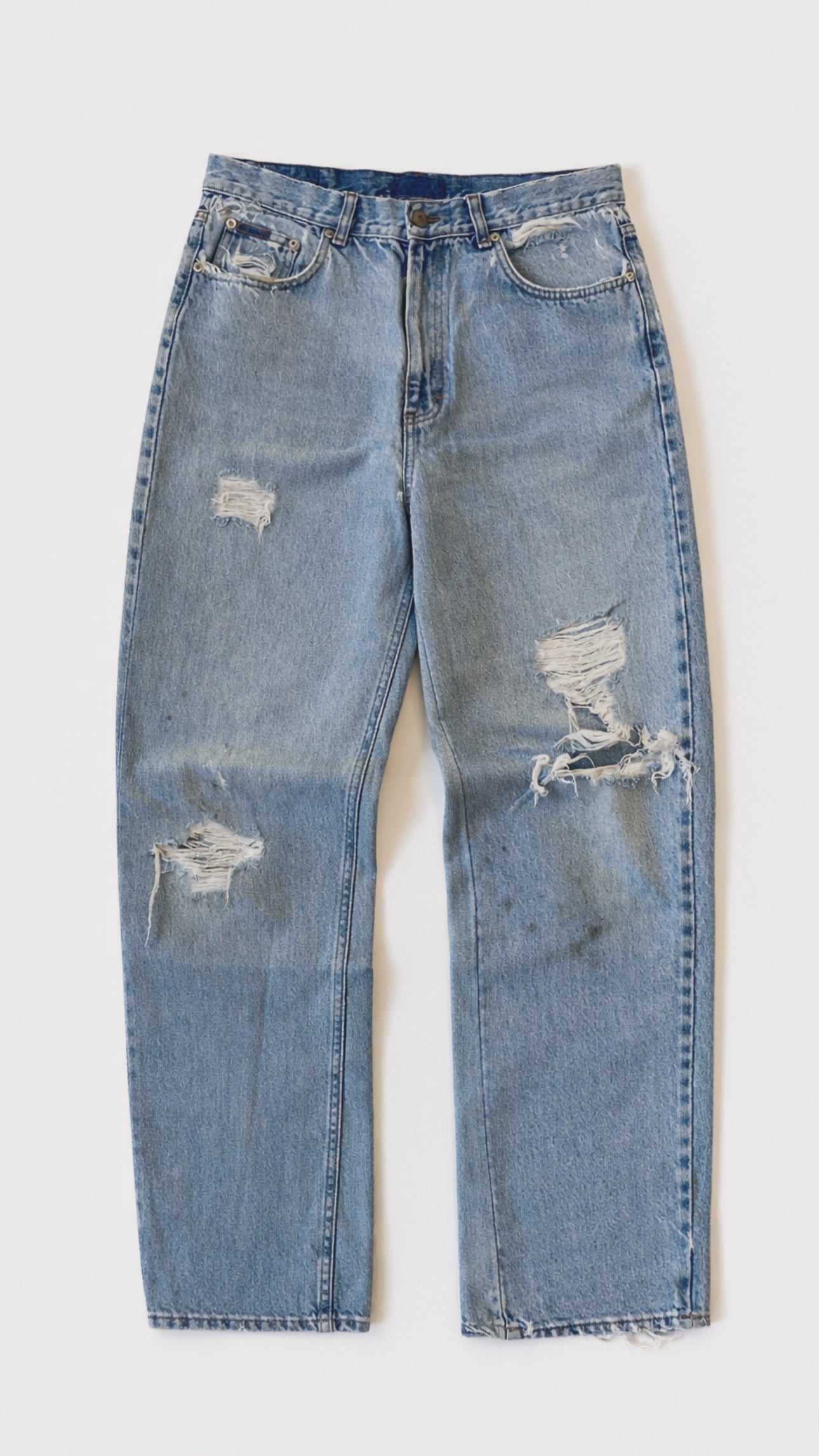 Reworked Baggy Flared Jeans
